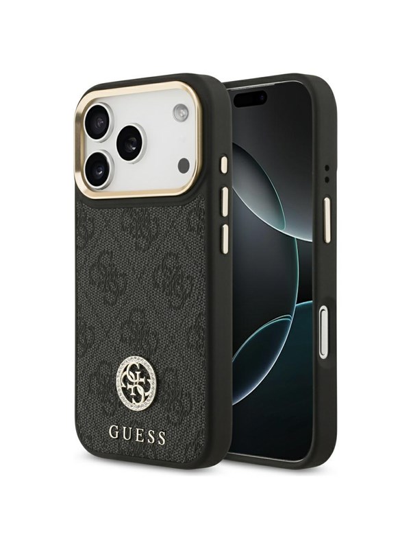 GUESS 4G Strass Logo MagSafe case for iPhone 17 Pro - black