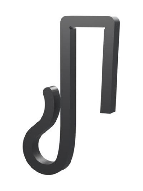 Light Solutions Lyskæde Clips - Til Julelys og Lyskæder på Hegn - 10mm - Sort - 20 stk