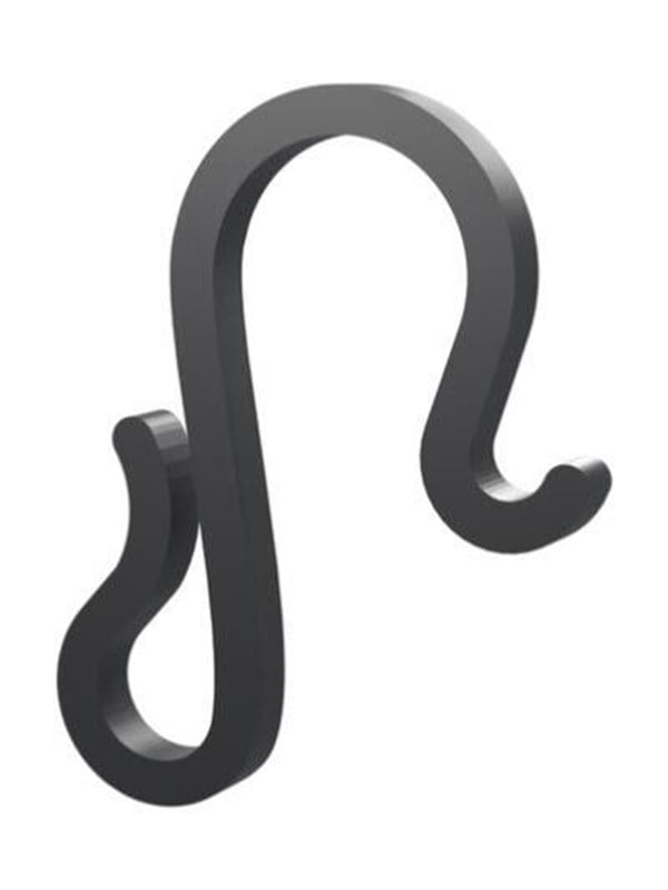 Light Solutions Lyskæde Clips - Tagrendekrog til Julelys og Lyskæder - 20mm - Sort - 20 stk