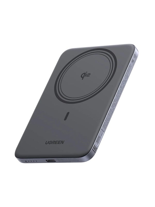 UGREEN MagFlow Air 20W Magnetic Wireless Power Bank - Space Gray - 5000 mAh