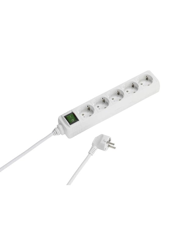 Vivanco 5-Power socket grounded with on/off switch 1.4m