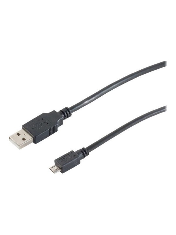 Kabel USB S-Impuls USB-Anschlusskabel 2.0 (USB A-Steck/USB B-Micro-Steck) 3,0m sw