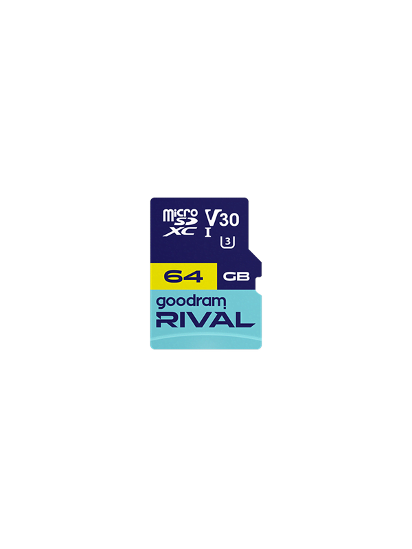 Goodram RIVAL M3AA 64 GB microSDXC V30 UHS‐I U3 + SD‐adapter
