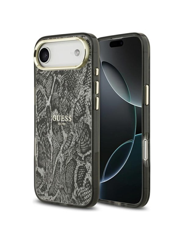 GUESS Python Pattern MagSafe Case for iPhone Air - Black
