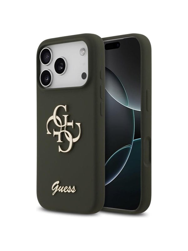 GUESS Silicone Big 4G Script Case for iPhone 17 Pro - Green