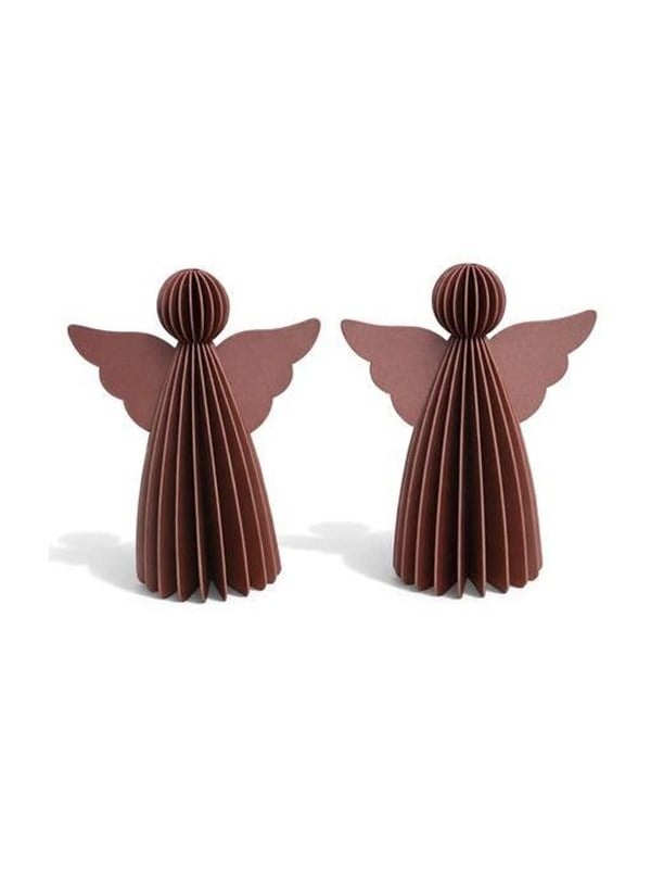 Mumi3D Juleophæng - Engle - 6 cm - Rød - 2 stk.