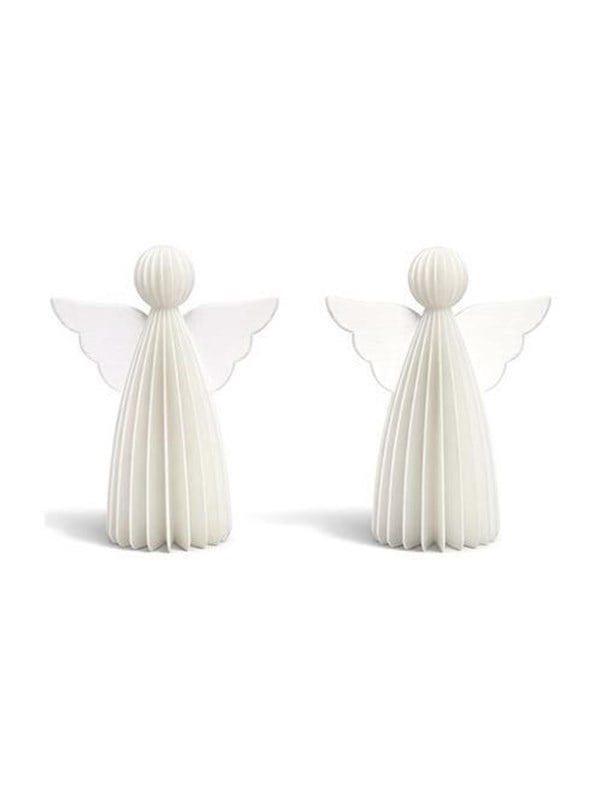 Mumi3D Juleophæng - Engle - 6 cm - Silkehvid - 2 stk.