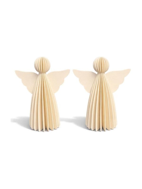 Mumi3D Juleophæng - Engle - 9 cm - Beige - 2 stk.
