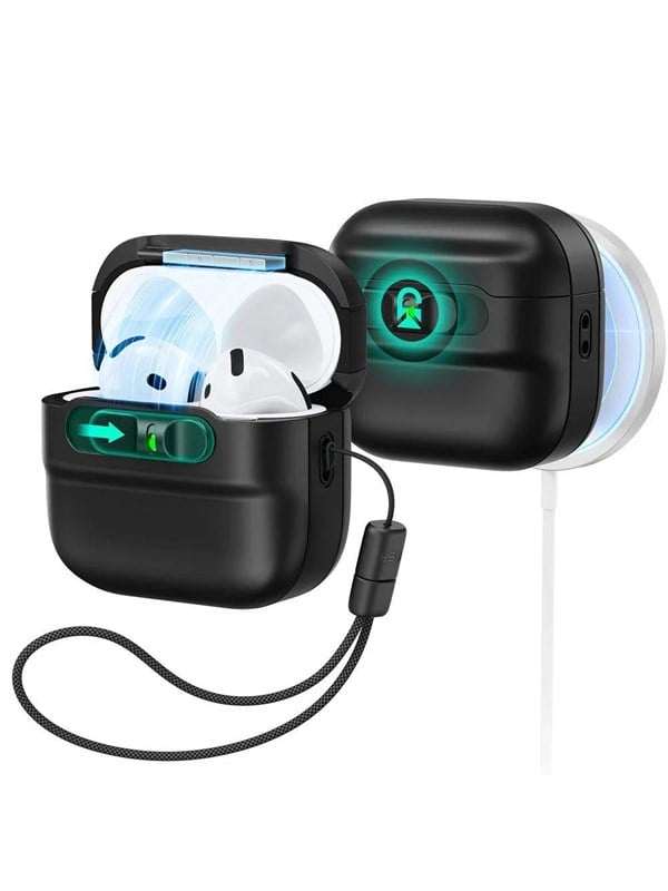 ESR Pulse Halolock Magsafe case for AirPods 4 - black