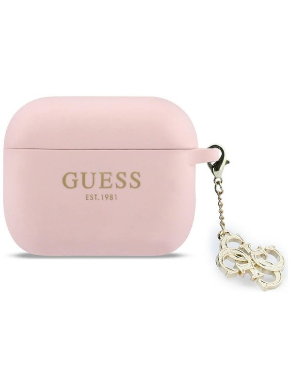 GUESS Silicone 4G Charm Case for AirPods Pro 3 Pink