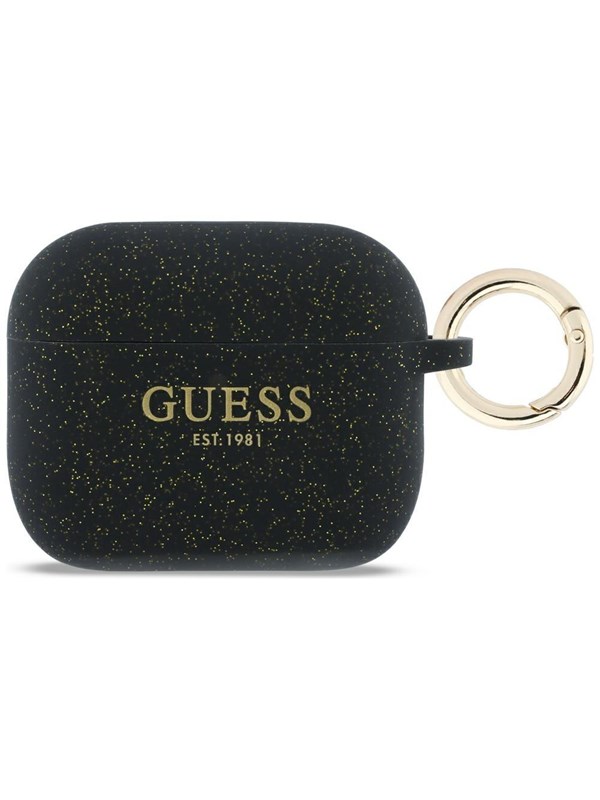 Guess silikone glitter ring cover til AirPods Pro 3 - sort