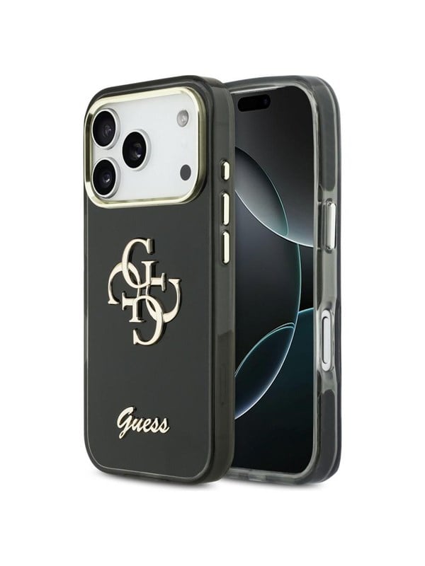 GUESS IML 4G Script Metal case for iPhone 17 Pro - black