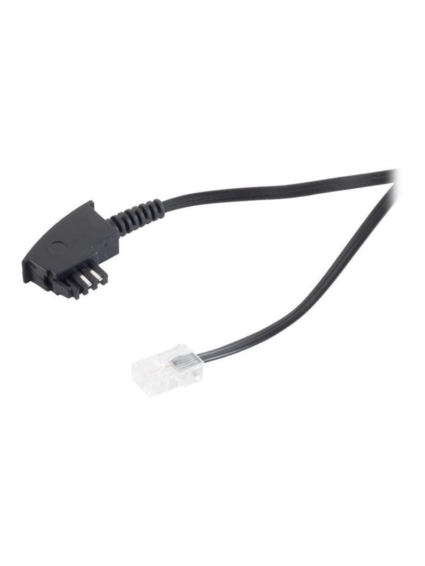 S-Impuls phone cable - 10 m - black - Sort - 10m