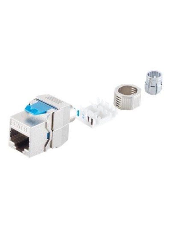 RJ-45 Keystone, toolless, STP, Cat. 8.1