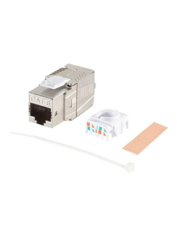 RJ-45 Keystone, toolless, certified, Cat. 8.1