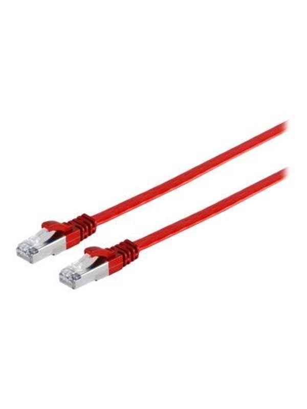 RJ45 Flatcable with CAT 7 Rawcable slim green 1m