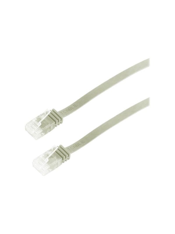 RJ45 Flatcable with CAT 7 Rawcable slim red 2m