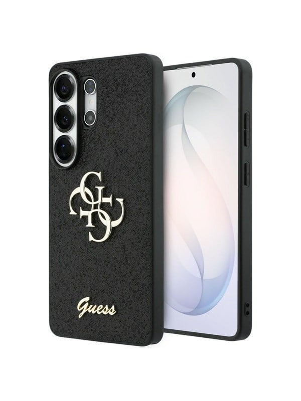 GUESS Fixed Glitter Big 4G Metal Logo case for Samsung Galaxy S26 Ultra - black