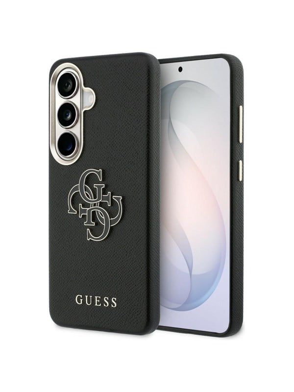 GUESS Grained Big 4G Metal Logo case for Samsung Galaxy S26 - black