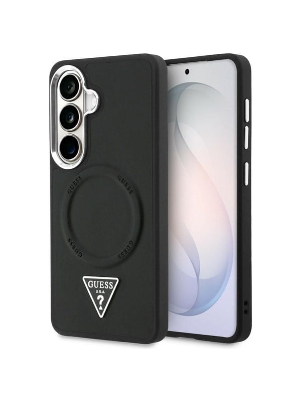 GUESS Embossed Ring Triangle Logo MagSafe case for Samsung Galaxy S26 - black