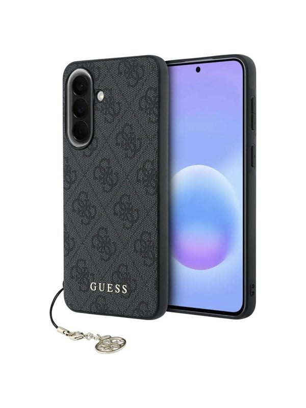 GUESS 4G Charm Case for Samsung Galaxy A37 5G - Black