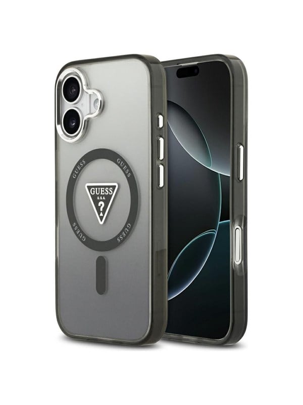 Etui Guess IML Gradient Triangle LogoMagSafe do iPhone 17 czarny
