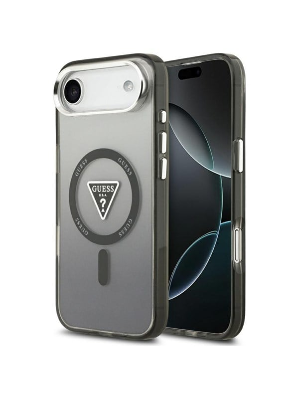 Etui Guess IML Gradient Triangle LogoMagSafe do iPhone Air czarny