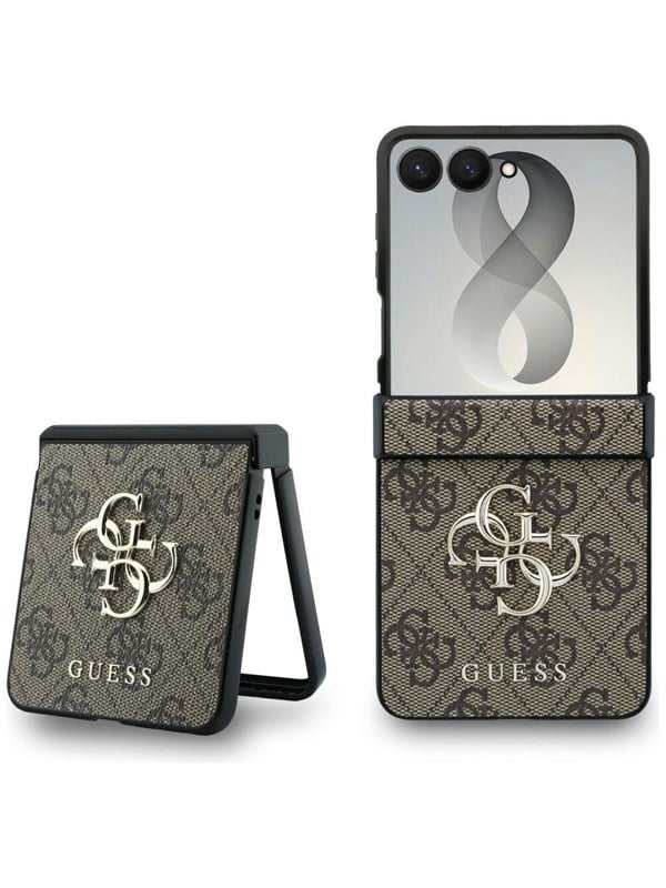 Guess Big 4G Logo Case for Samsung Galaxy Z Flip 8 - Brown