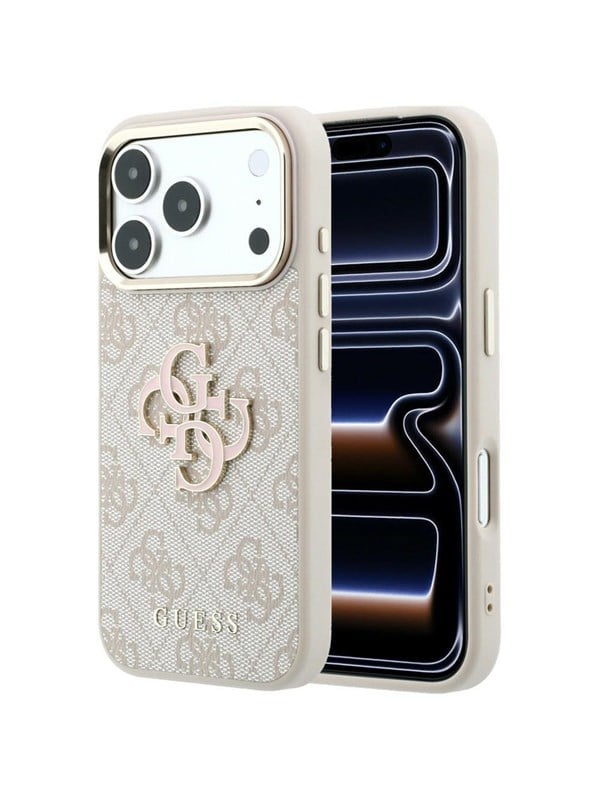 GUESS 4G & Big Resin Logo Case for iPhone 17 Pro / 18 Pro - Pink