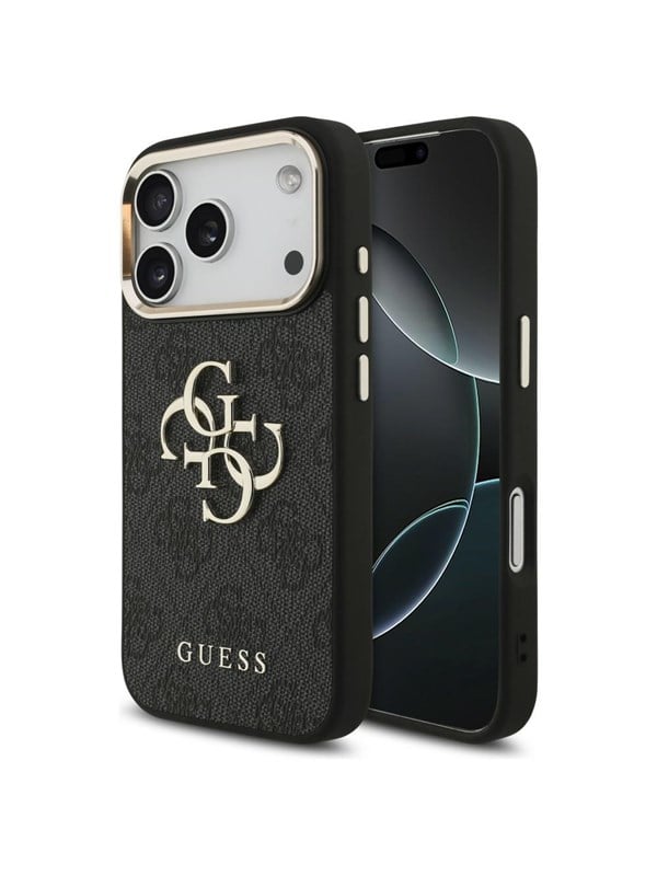 GUESS 4G Big 4G Classic Logo Case for iPhone 17 Pro / 18 Pro - Black and Gold