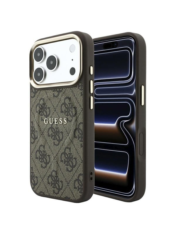GUESS Embossed 4G Classic MagSafe Case for iPhone 17 Pro / 18 Pro - Brown
