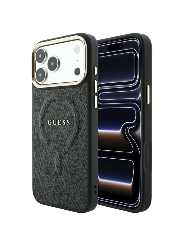GUESS Embossed 4G Classic MagSafe Case for iPhone 17 Pro / 18 Pro - Black