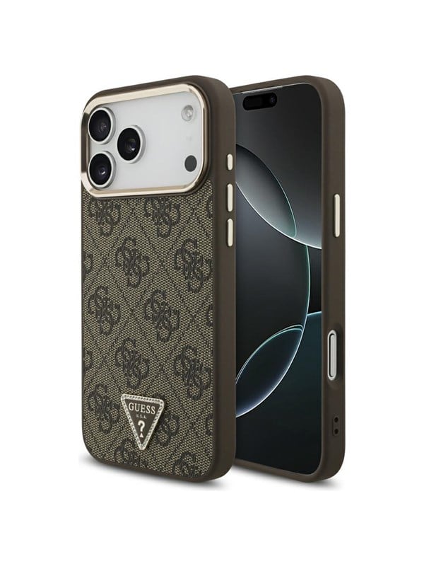 GUESS 4G Triangle Logo MagSafe Case for iPhone 17 Pro Max / 18 Pro Max - Brown