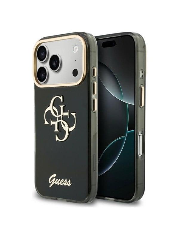 GUESS IML 4G Script Metal Case for iPhone 17 Pro Max / 18 Pro Max - Black