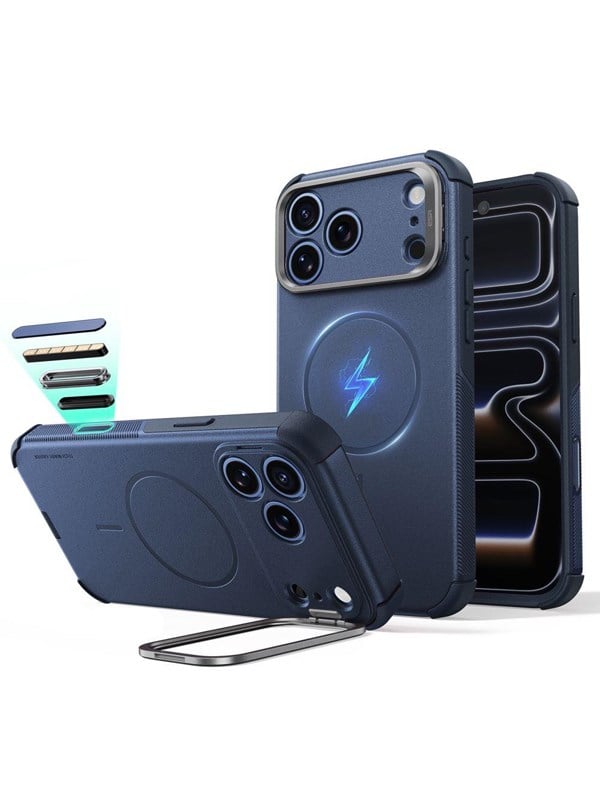 ESR Cyber ​​Tough Kickstand MagSafe Case for iPhone 18 Pro / 17 Pro - Navy Blue