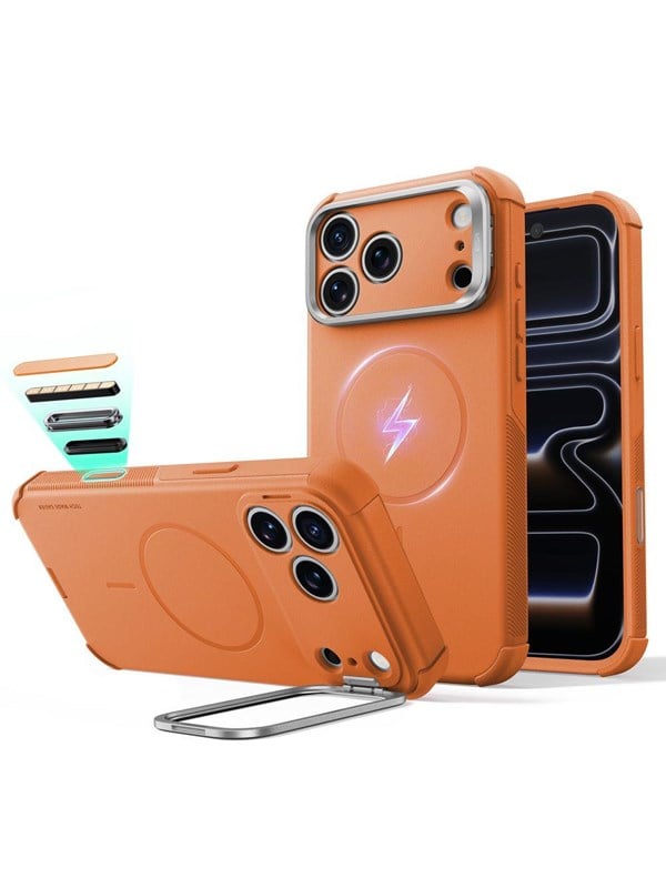 ESR Cyber ​​Tough Kickstand MagSafe Case for iPhone 18 Pro / 17 Pro - Orange