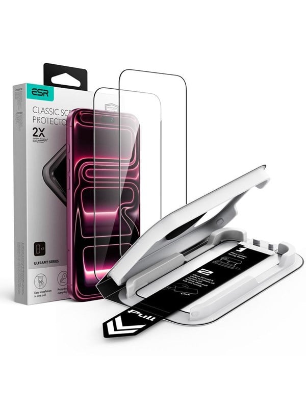 ESR UltraFit Classic 2-Pack Tempered Glass for iPhone 18 Pro Max / 17 Pro Max - Black