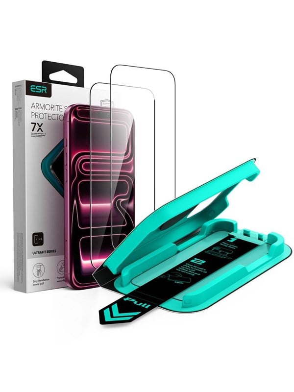 ESR UltraFit Armorite 2-Pack Tempered Glass for iPhone 18 Pro Max / 17 Pro Max - Black