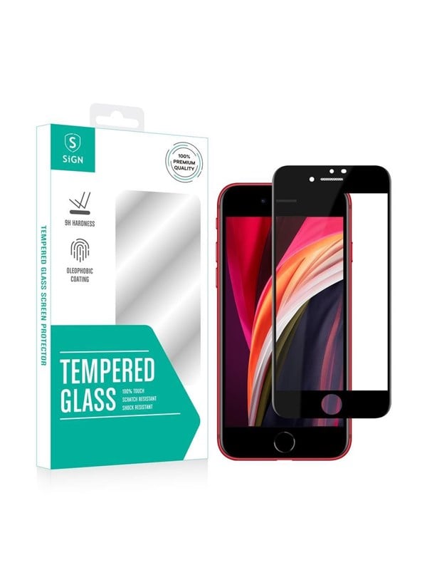 SiGN 3D Screen Protector Tempered Glass with Dust Mesh for iPhone SE 2020