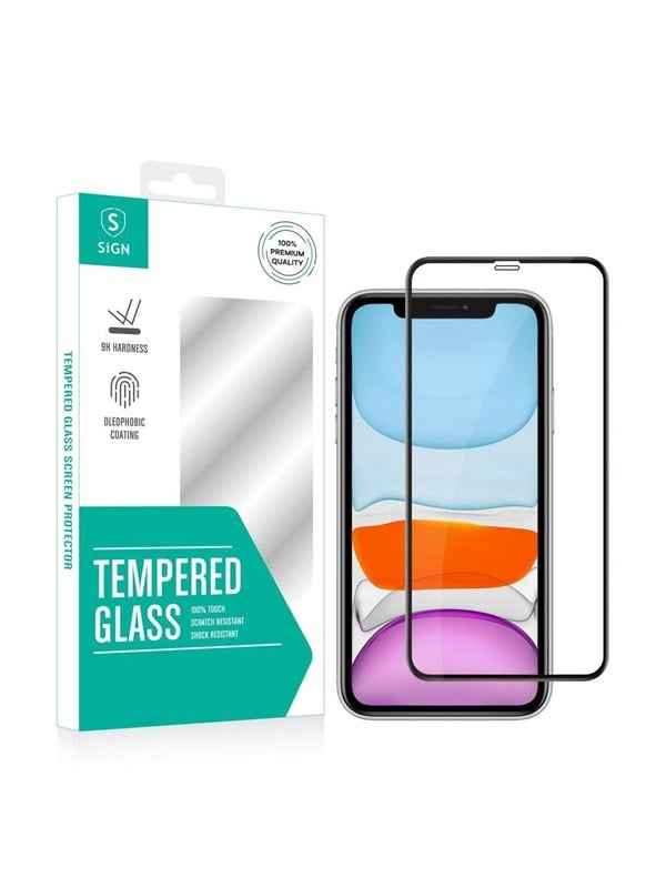 SiGN 3D Screen Protector Tempered Glass + Dust Mesh for iPhone XR & iPhone 11