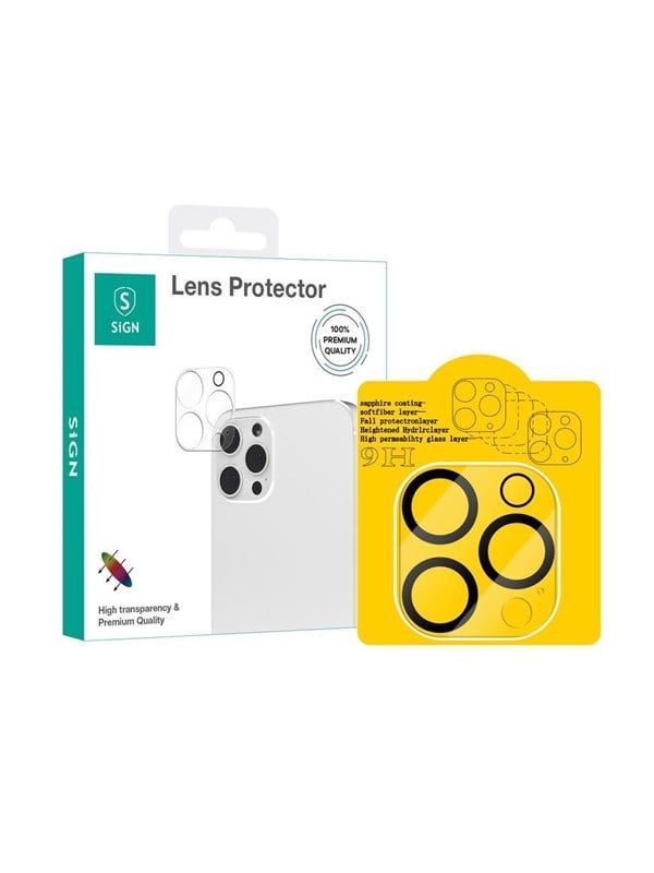 SiGN Tempered Glass Lens Protector for iPhone 16 Pro & iPhone 16 Pro Max
