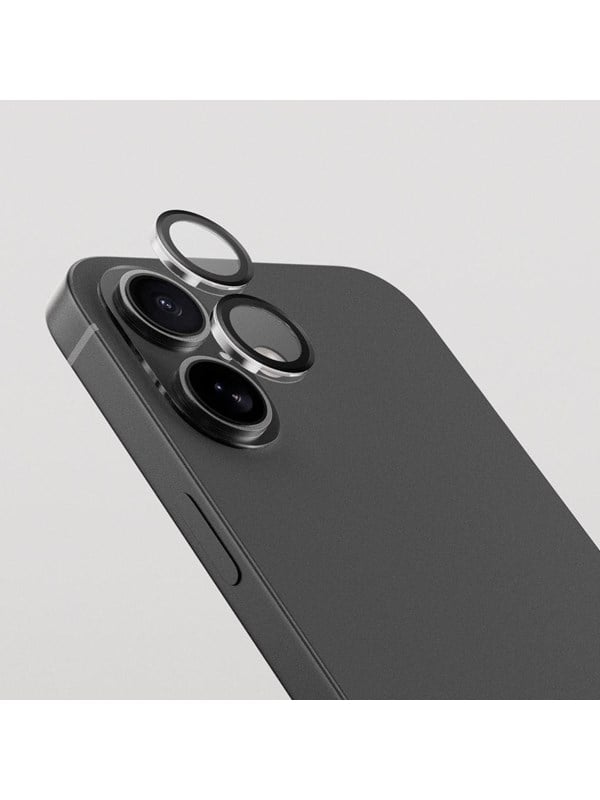 SiGN Lens protector in tempered glass for iPhone 17/16 - Black/transparent