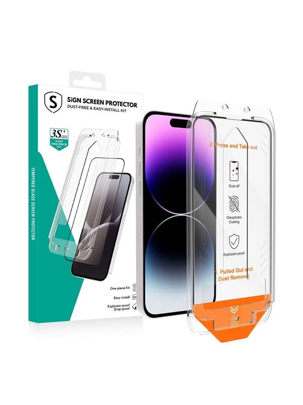 SiGN Screen Protector iPhone 13 Pro Max/14 Plus - EZ Apply with dust free applicator