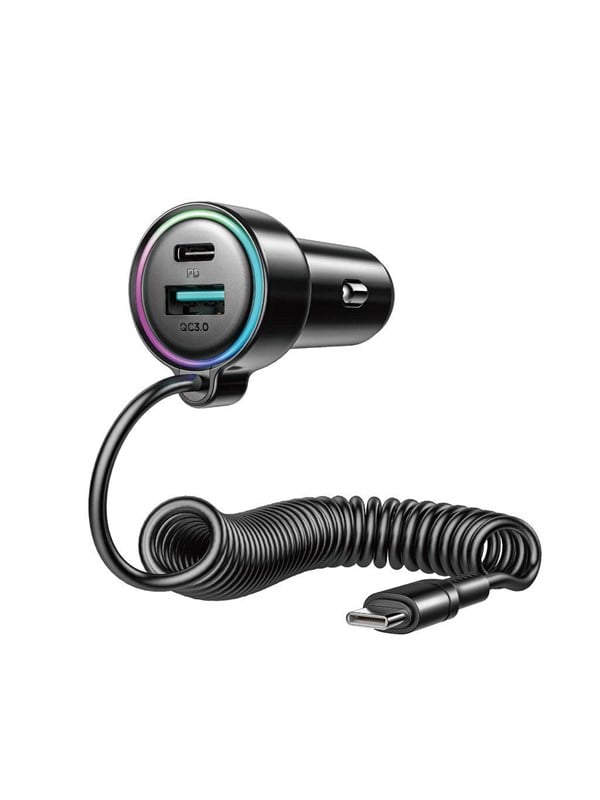 SiGN 90W 3-in-1 Fast Car Charger with USB-C Cable