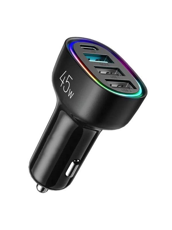 SiGN 4-Port Car Charger 45W PD QC 3.0 - Black