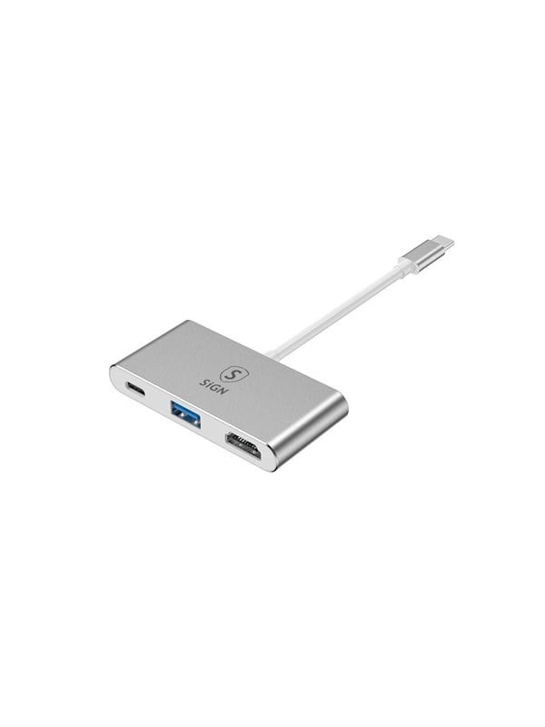 SiGN USB-C Hubb till HDMI 4K - USB-A 3.0 och USB-C 100W
