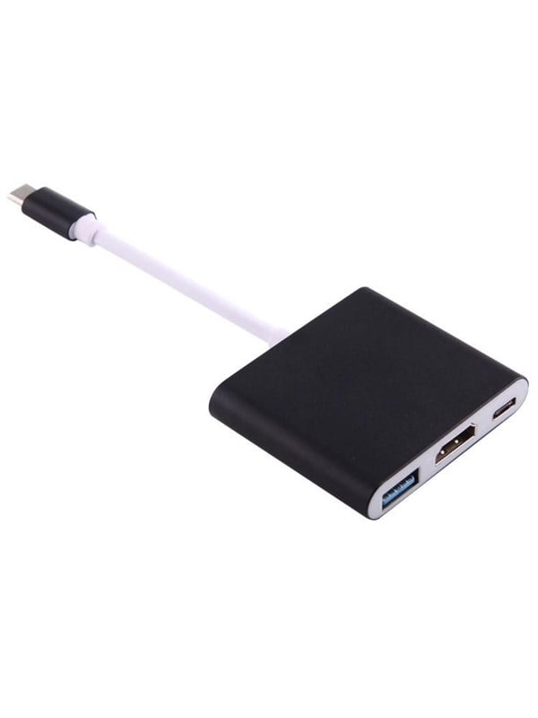 SiGN Adapter USB-C to HDMI - USB-A - USB-C - Black