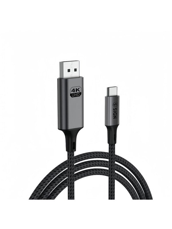 SiGN USB-C to DisplayPort cable 4K@60Hz - 2m - black