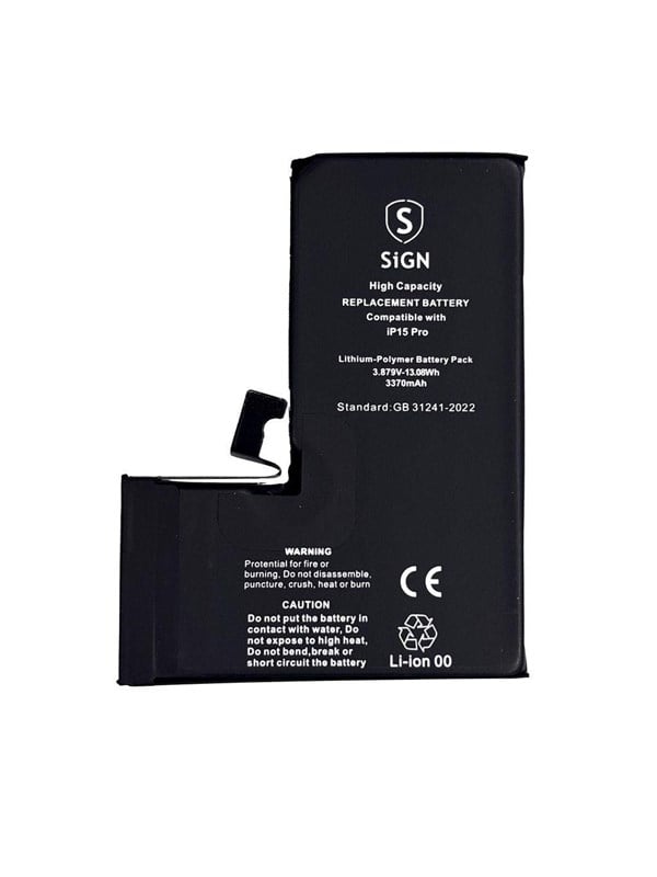 SiGN iPhone 15 Pro High Capacity Battery - 3350mAh