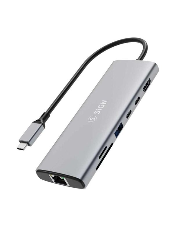 SiGN 7-in-1 HUB USB-C to USB-A / 2x USB-C / HDMI 4K@60Hz / RJ45 / SD / TF USB hub